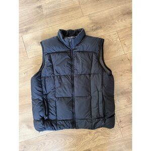 EDDIE BAUER L Vintage Black Down Puffer Vest Vintage goose winter Outwear Puff